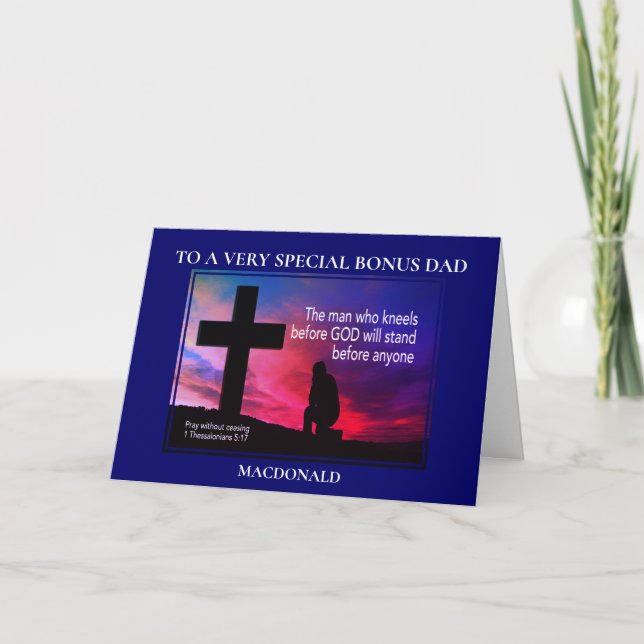 Carte HOMME QUI S'INQUIÈTE AVANT DIEU Bonus spécial papa (Devant)