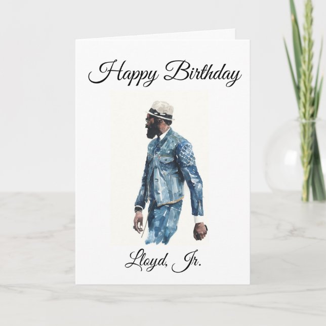 Carte Hommes afro-américains - Anniversaire (Devant)