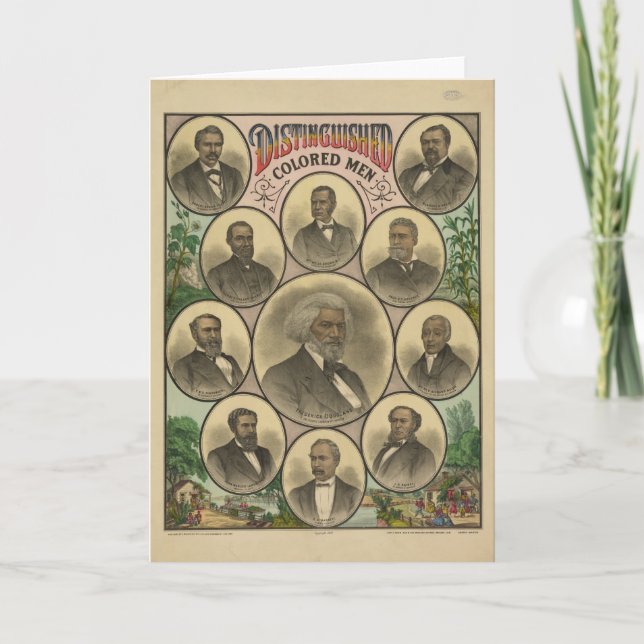 Carte Hommes de couleurs distingués Frederick Douglass (Devant)