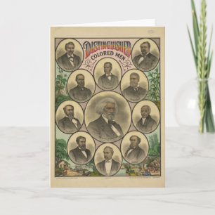 Carte Hommes de couleurs distingués Frederick Douglass