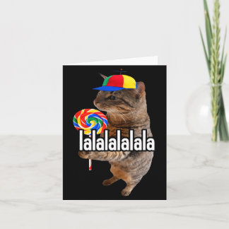 Carte Hommes Drôles Lalalala Chat Idiot Sucette Mème