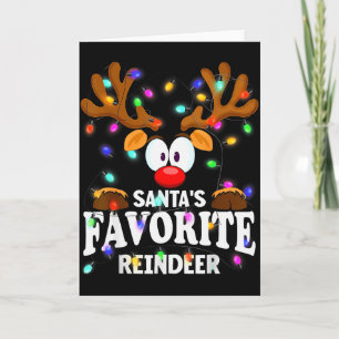 Carte Hommes Femmes Noël Renne préféré du Père Noël
