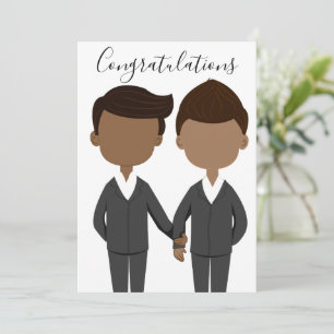 Carte Hommes Mariages Africains-Américains Félicitations