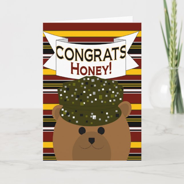 Carte Honey - Félicitations au soldat de l'Armée! (Devant)