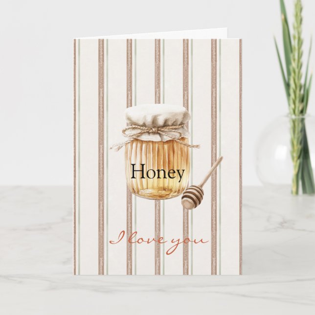 Carte Honey, I Love You (Devant)