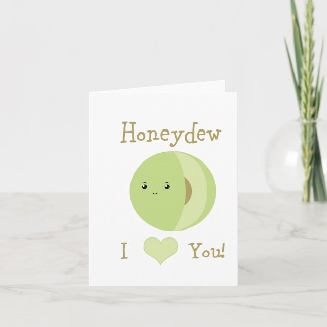 Carte Honeydew Je T'aime ! (Devant)