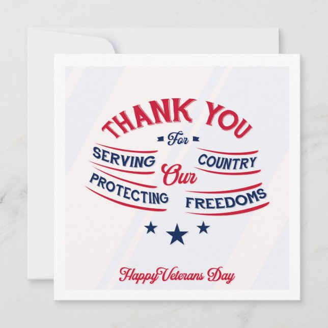 Carte honorer tous ceux qui ont servi (Devant)