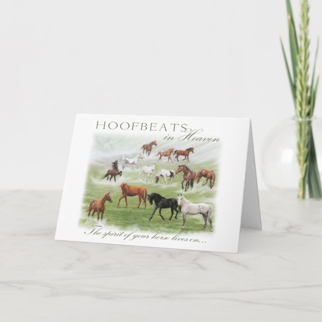 Carte Hoofbeats dans le ciel - sympathie de cheval (Devant)