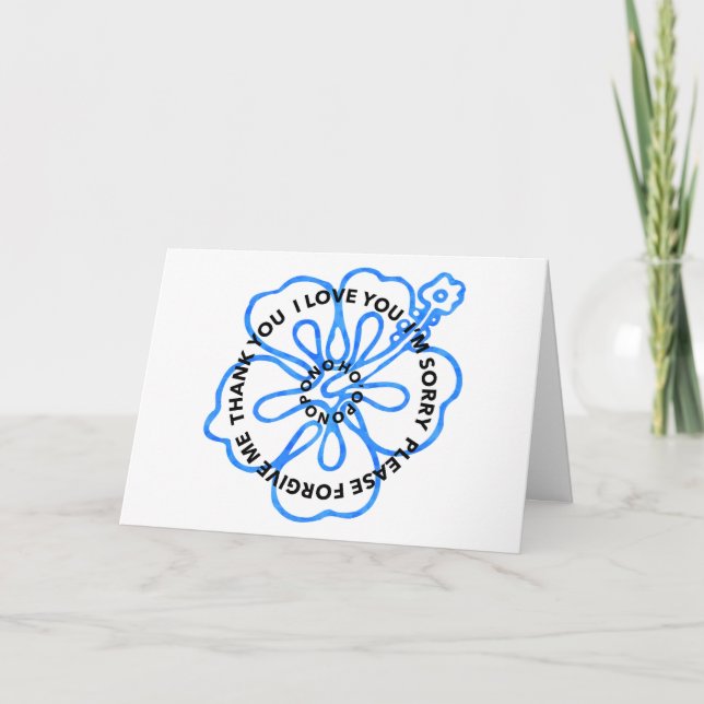 Carte Ho'oponopono Prière JE T'AIME JE SUIS DÉSOLÉ PARDO (Devant)