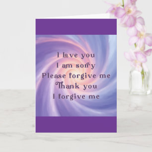 Carte Ho'oponopono Purple Peach n Pale Blue