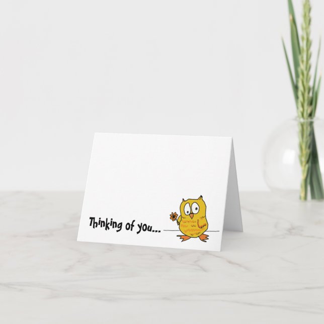 Carte hootio, pensant à vous (Devant)