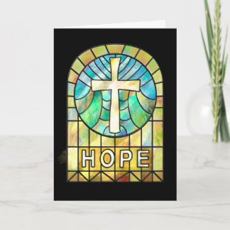 Carte HOPE Fenêtre en verre tendu avec croix