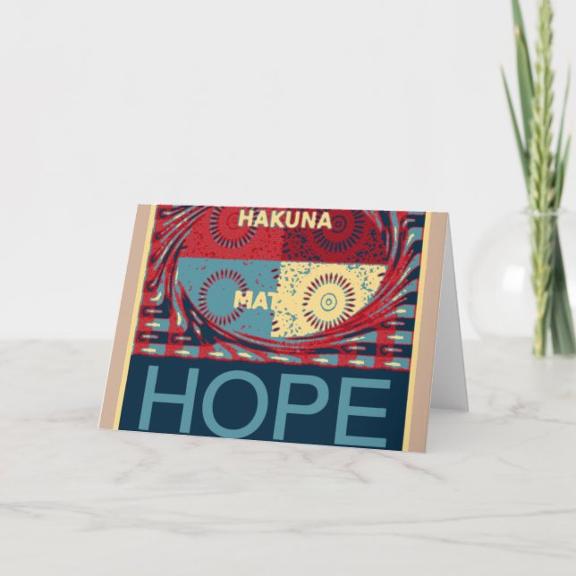 Carte Hope Hakunamatata Lovely Inspirational Edgy vecteu (Devant)