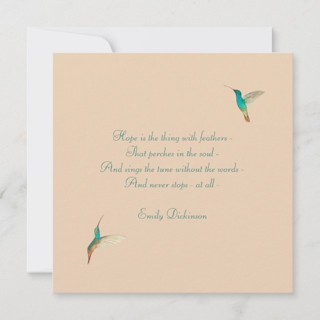Carte Hope Hummingbird (Devant)
