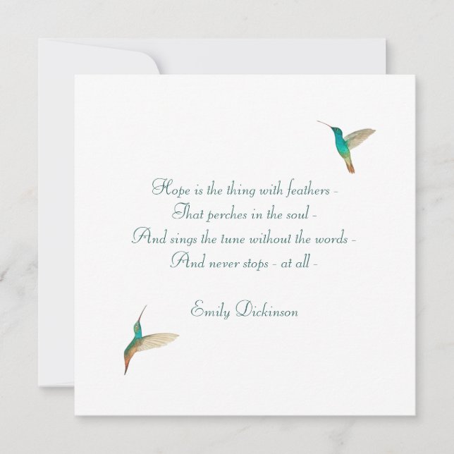 Carte Hope Hummingbird (Devant)