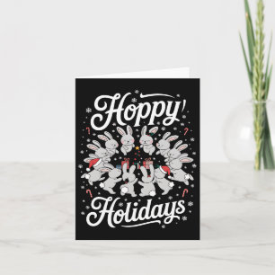 Carte Hoppy Vacances Rabbit Amoureux Noël Bunny Famille