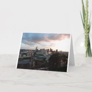 Carte Horizon de Cincinnati au coucher du soleil