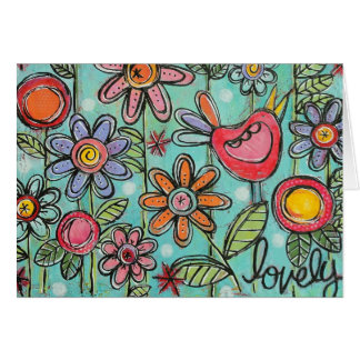 Carte horizontale douce de beau jardin