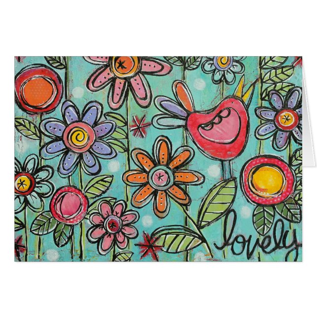Carte horizontale douce de beau jardin (Devant horizontal)