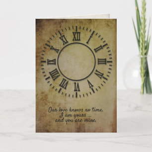 Carte horloge anniversaire sans mains