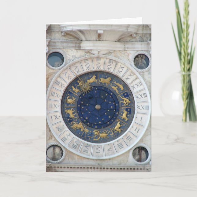 Carte Horloge astrologique, Piazza San Marco, Venise (Devant)