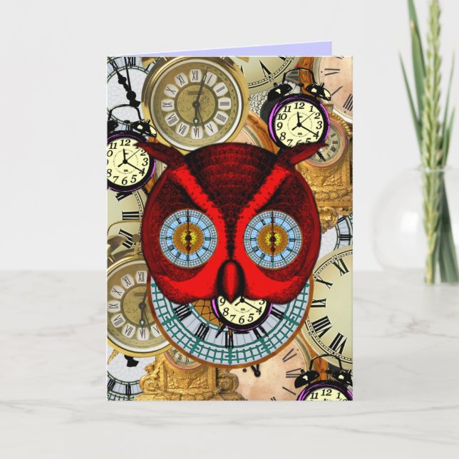 Carte Horloge d'anniversaire des vols horaires (Devant)