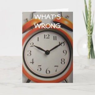CARTE "HORLOGE D'ARRIÈRE" HEURE DE L'ANNIVERSAIRE