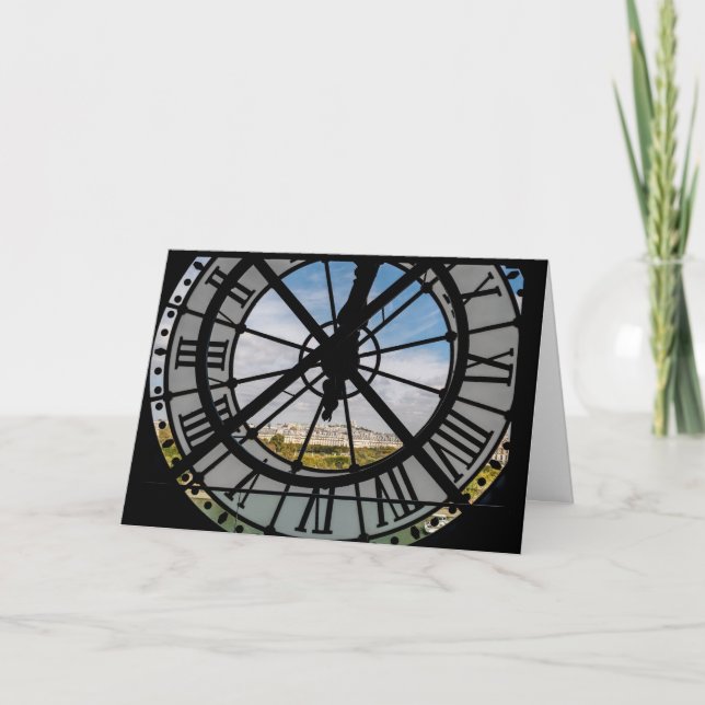 Carte Horloge géante en verre au Musée d'Orsay - Paris (Devant)