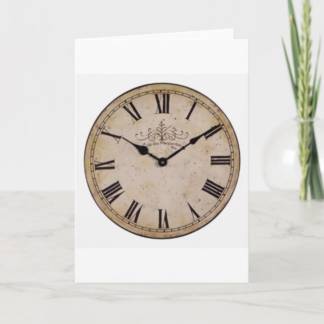 Carte Horloge murale vintage (Devant)