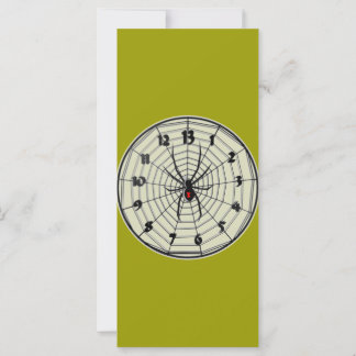 Carte Horloge noire de 13 heures dans le cadre