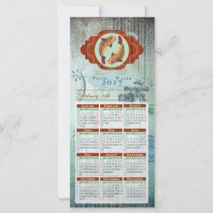 Carte Horoscope Calendrier Card 2017 ~ Poissons