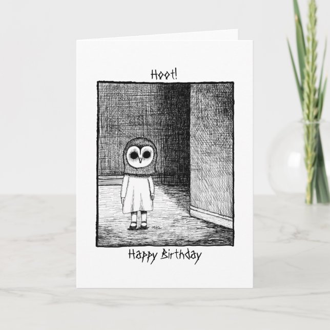 Carte Horreur Anniversaire Déplaisant bizarre Goth Dark  (Devant)