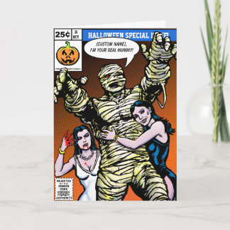 Carte Horror Comic Style Halloween Salutations