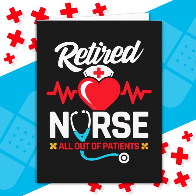 Carte Hors des patients retraités Funny Nurse Retraite (Créateur téléchargé)