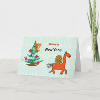 Carte Horse and squirrel