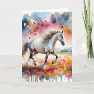Carte Horse Aquarelle Toutes les occasions