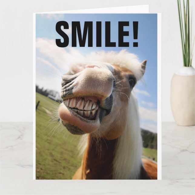 CARTE HORSE LOVER FUNNY BIRTHDAY GREETING CARD (Devant)