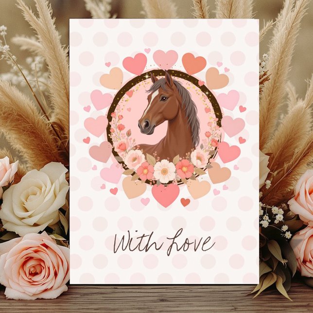 Carte Horse Valentine (Celebrate in style with this charming birthday invitation featuring a beautiful horse design. 
)