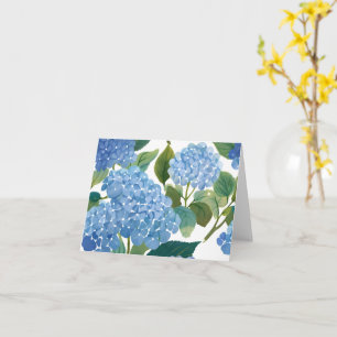 Carte Hortensias bleus Beau buisson floral