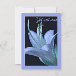 Carte Hosta Flower Blue and Purple Get Well Bientô