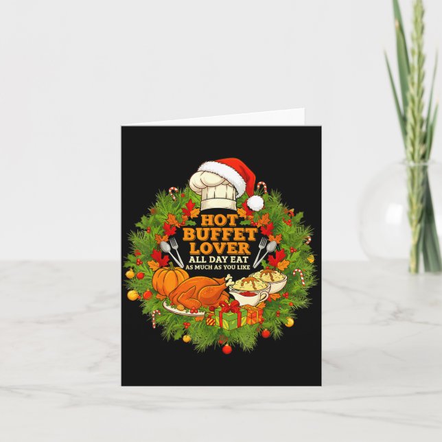 Carte Hot Buffet Available All Day Eat Funny Holiday Foo (Devant)
