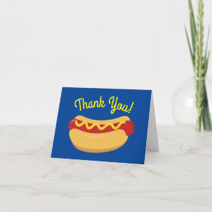 Carte Hot Dog Anniversaire de enfant Party Cuire mignonn