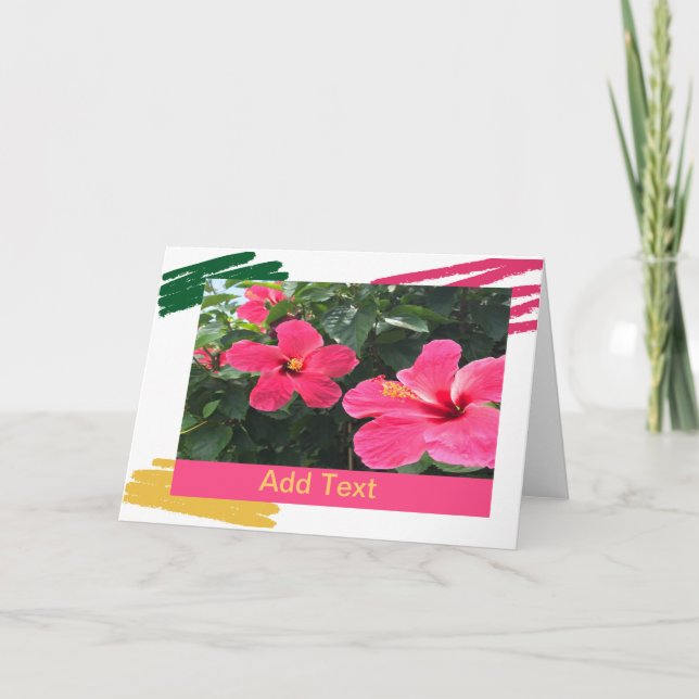 Carte Hot Pink Hibiscus (Devant)