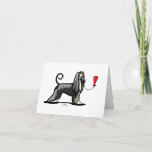 Carte Hound afghan noir et tan