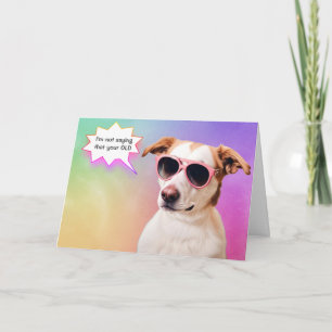 Carte Hound Dog On Rainbow Obtenir Anniversaire