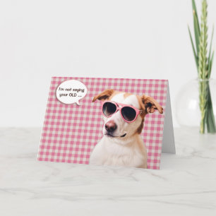 Carte Hound Dog Vieille Anniversaire