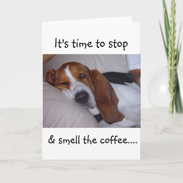 Carte Hound Sleepy Basset (Devant)