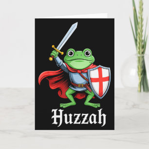 Carte Hourra Chevalier Grenouille Citation Drôle d'Épée 