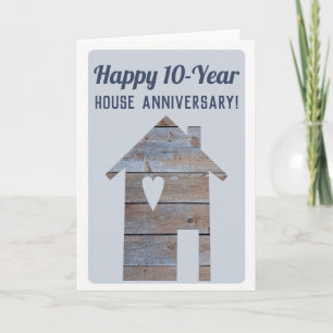 Carte Houseaversary de dix ans heureux