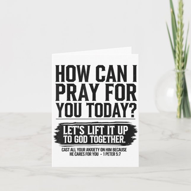 Carte How Can I Pray For You Today Christian Bible Need  (Devant)